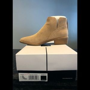 Dolce Vita Perforated Blush Suede Booties